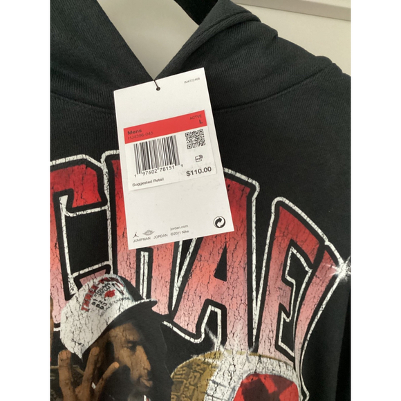 Jordan FlightFleece Hoodie Sz: Large Color: Black - Picture 5 of 12